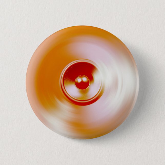 Red spinning music speaker 2 inch round button (Front)