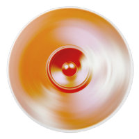 Red spinning music speaker