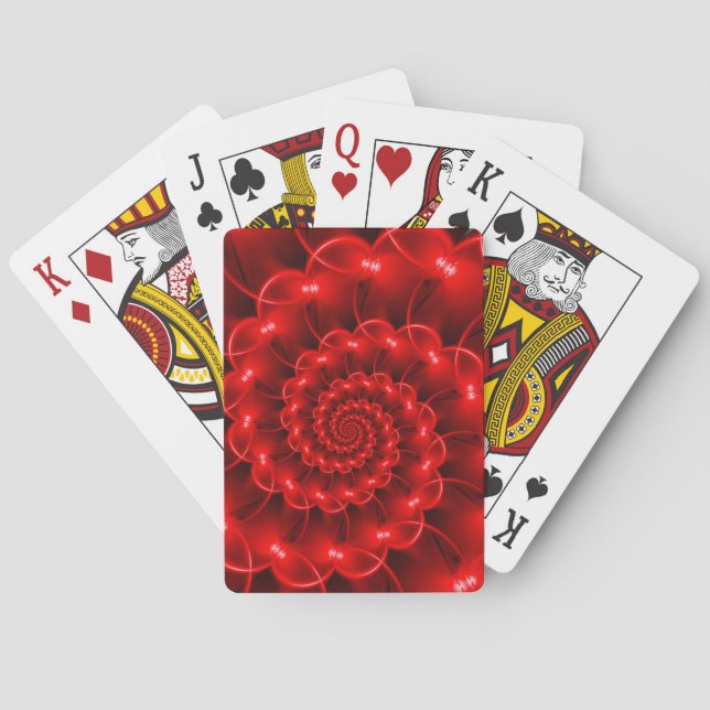 Red Spiral Playing Cards (Back)