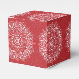 Red spiritual Indian mandala pattern Favor Box