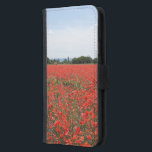 Red splash Wallet Case<br><div class="desc">Red splash in the poppy field. Keep its energy with you wherever you go.</div>