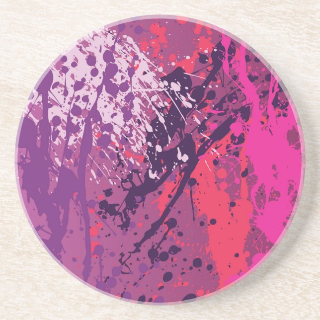 Red Splatter Coaster (Front)
