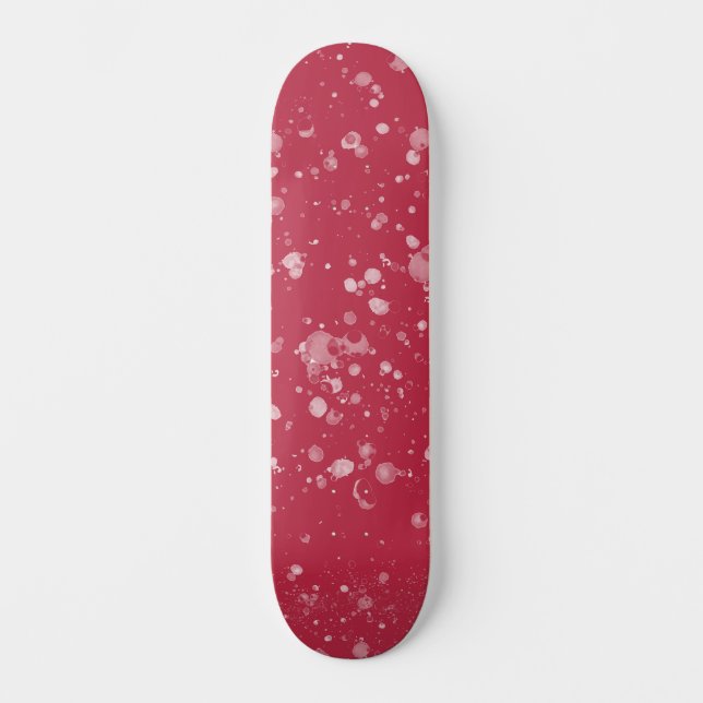 Red Splotchy Chaos Skateboard (Front)