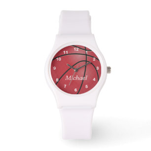 Red Sports Basketball   DIY Name Watch