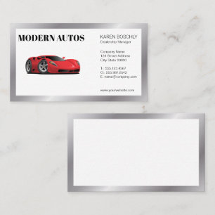 Red Sports Car Business Card