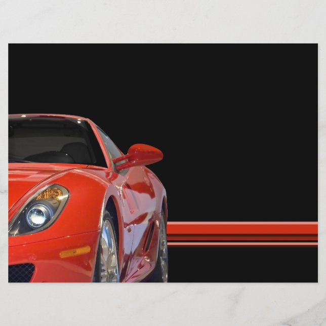 Red Sports Car  Flyer (Front)