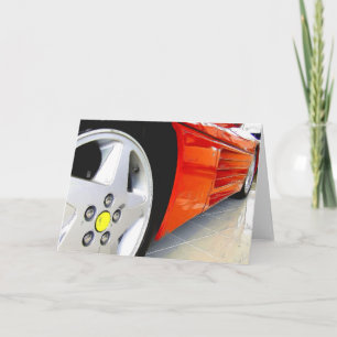 Red Sports Car greeting card