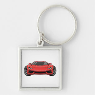 Red Sports Car Keychain