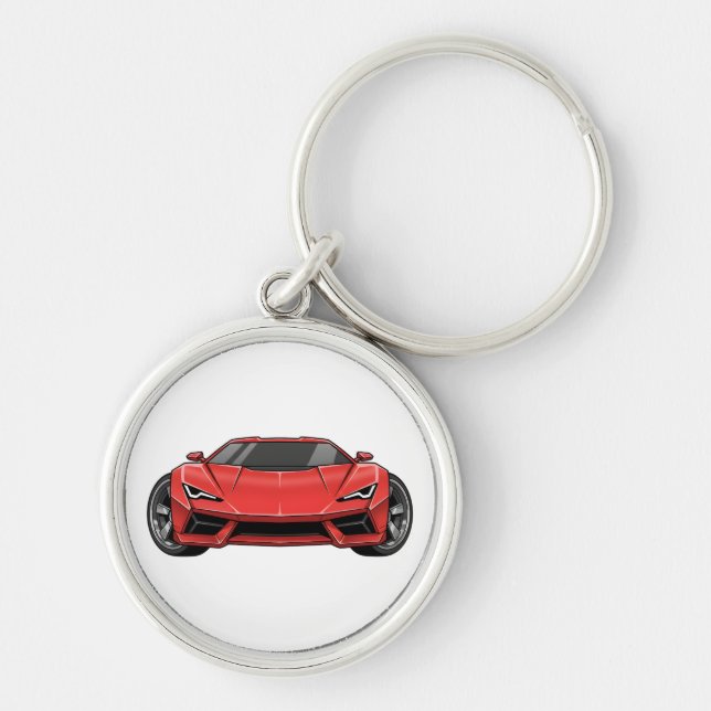 Red Sports Car Keychain (Front)