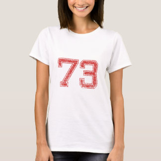Red Sports Jerzee Number 73 T-Shirt