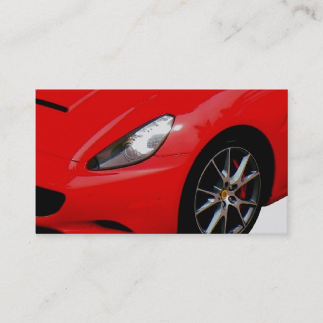 ~Red Sportscar~ CARTE DE VISITE, CUSTOMISEZ IT! (Devant)