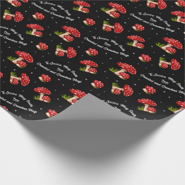 Red Spotted Mushroom Wrapping Paper (Corner)