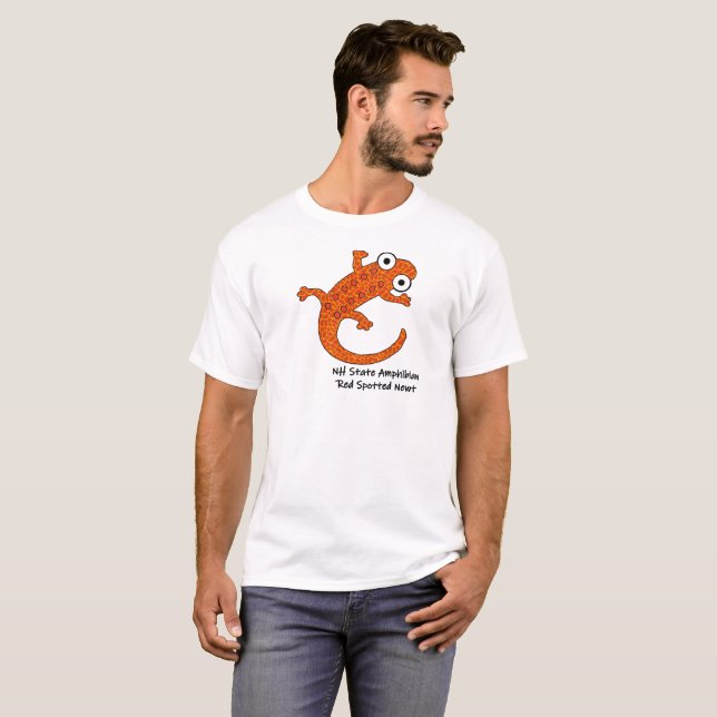 Red Spotted Newt - New Hampshire State Amphibian T-Shirt (Front Full)