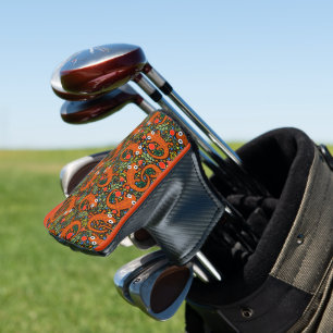 Red Spotted Newt on the Forest Floor Black Golf Head Cover