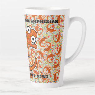 Red Spotted Newt on the Forest Floor White Latte Mug