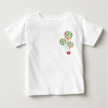Red, spotty, child's balloon t-shirt