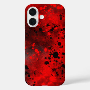 Red Spray Paint Effect iPhone 16 Case