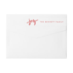 Red Sprigs of Joy Christmas Return Address Label