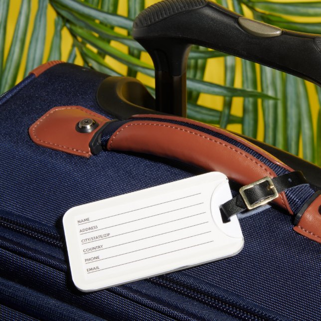 Red Spring Floral Luggage Tag (Back Insitu 1)
