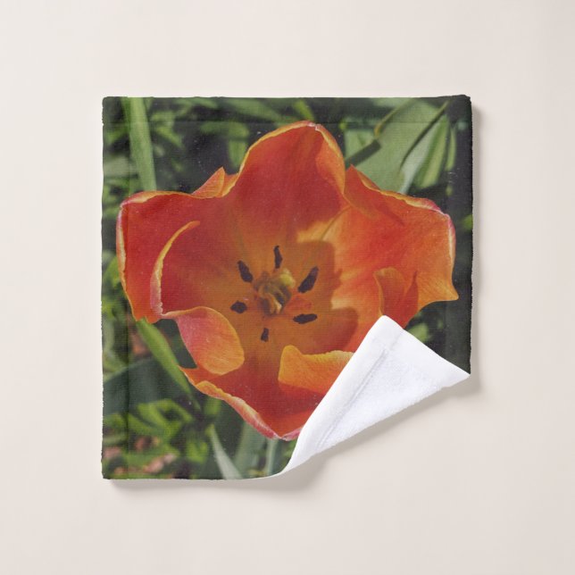 red spring flower  wash cloth (Wash Cloth)