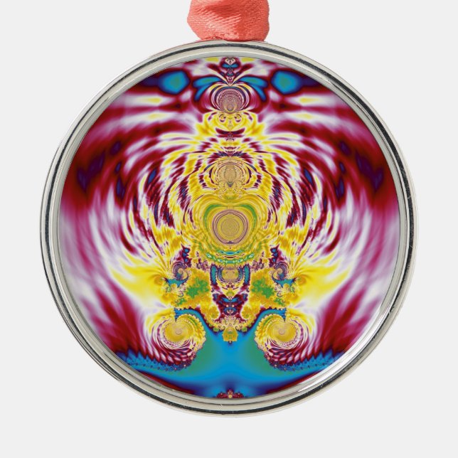 Red Spring Metal Ornament (Front)