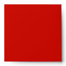 Red Square Envelope w/ Printed Return Address
