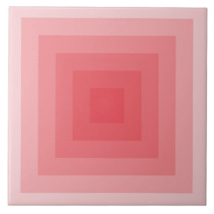Red Square Geometric Tile