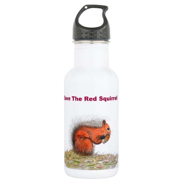 Red Squirrel 532 Ml Water Bottle (Front)