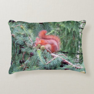 Red Squirrel Accent Pillow