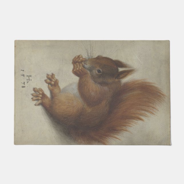Red Squirrel (by Hans Hoffmann) Doormat (Front)