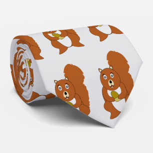 Red Squirrel Design Tie