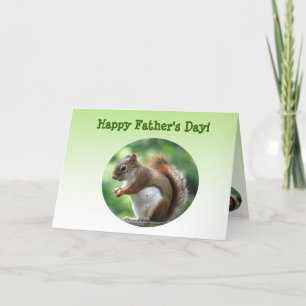 Red Squirrel Fathers Day Card