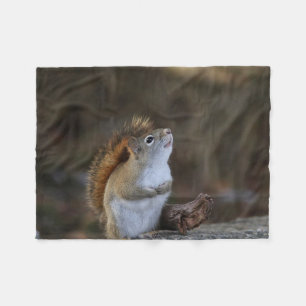Red Squirrel Fleece Blanket
