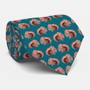 Red Squirrel Frenzy Tie