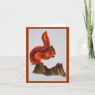 Red Squirrel Note card