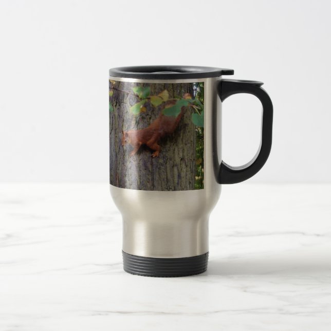 Red Squirrel Travel Mug (Right)