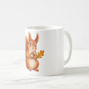 Red Squirrel with an Acorn Coffee Mug