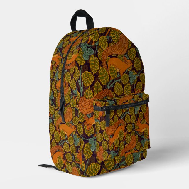 Red Squirrels Design Backpack (Back Corner Left)