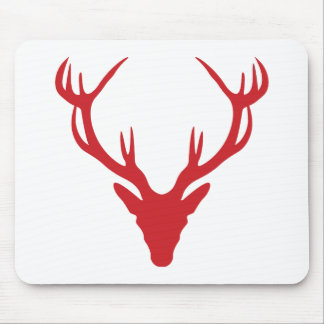 Red Stag Head Christmas or Stag Party Mouse Pad