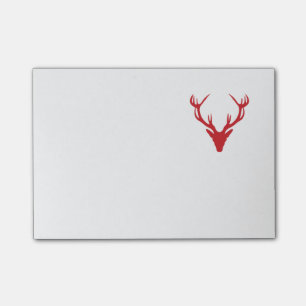 Red Stag Head Christmas or Stag Party Post-it Notes