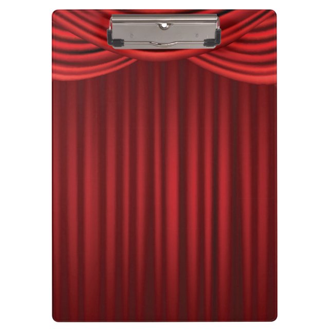 Red Stage Curtains Clipboard (Front)