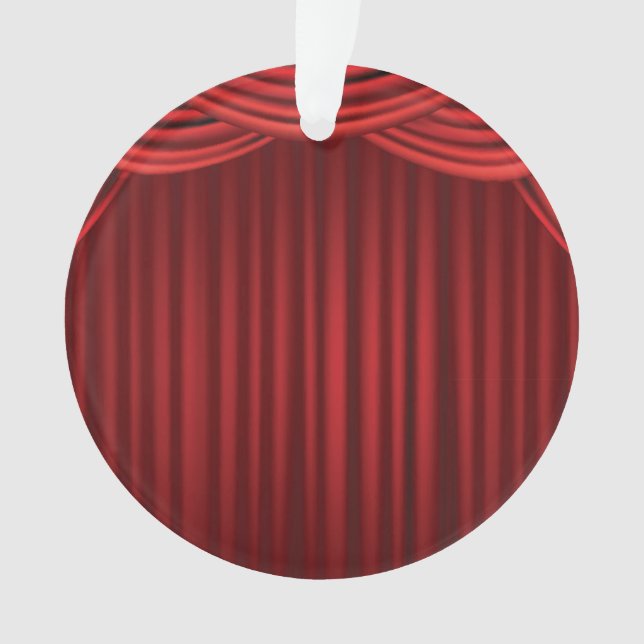 Red Stage Curtains Ornament (Front)