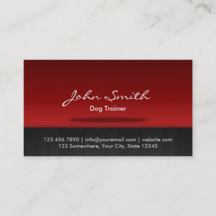 Red Stage Dog Training Business Card