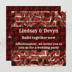 Red stained or scratches on grate or brick effect invitation
