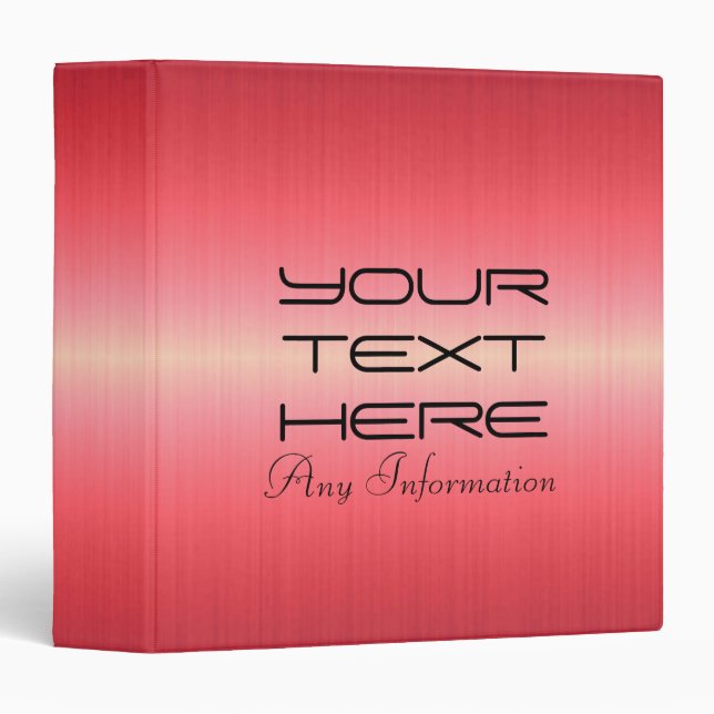 Red Stainless Steel Metal Binder (Front/Spine)