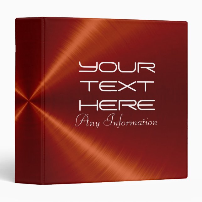 Red Stainless Steel Metal Binder (Front/Spine)
