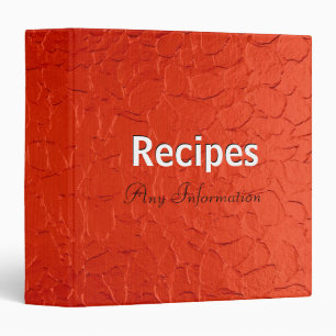Red stainless steel metal Recipes binders