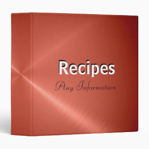 Red stainless steel metallic   Recipes binders