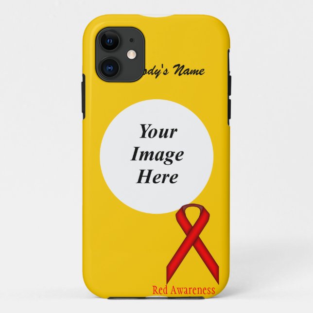 Red Standard Ribbon by Kenneth Yoncich Case-Mate iPhone Case (Back)