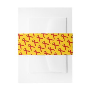 Red Standard Ribbon by Kenneth Yoncich Invitation Belly Band